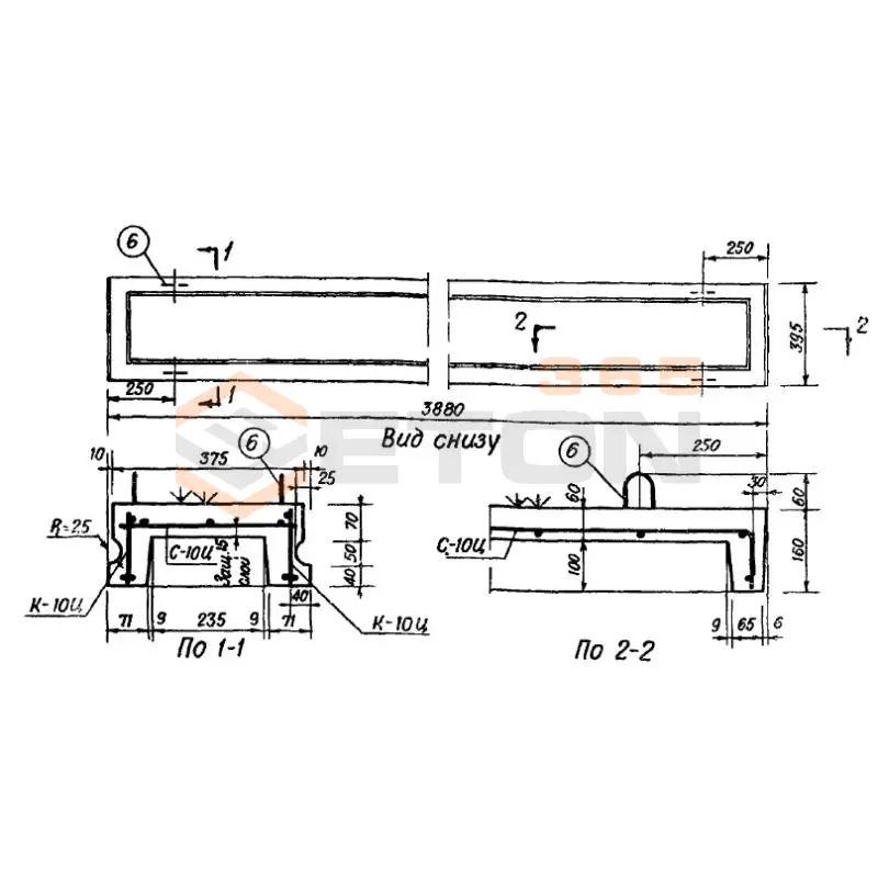Панели для сборно-монолитных перекрытий Серия ИИ 01-02 ЦБ 5 (ИИ 01-02)