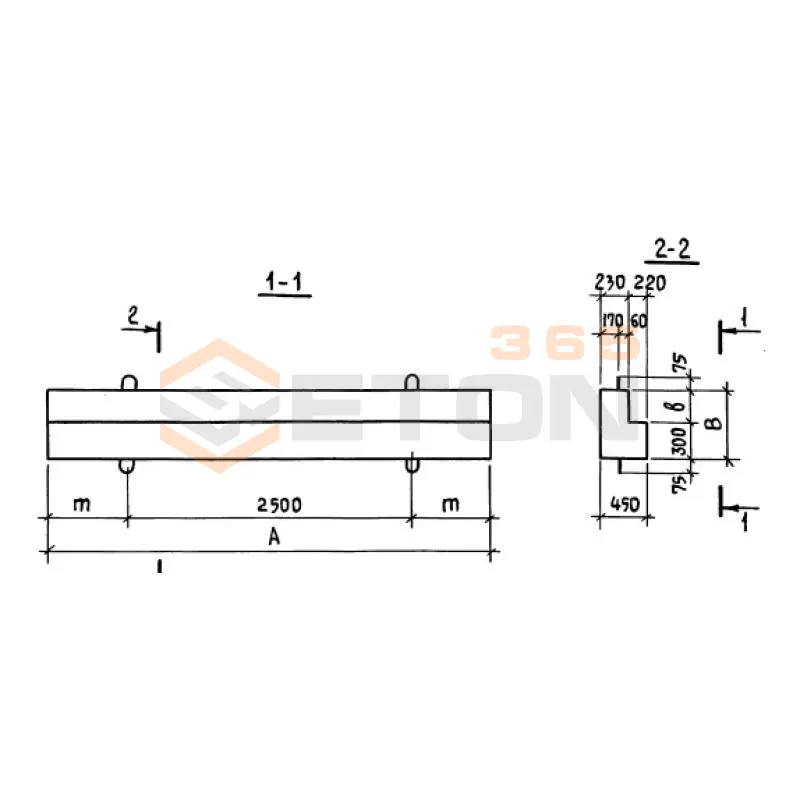Балки тоннелей Серия 3.006.1-3/83 Б 48-22