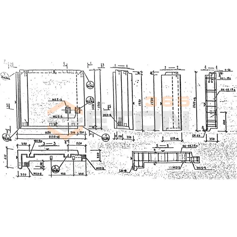Панели наружных стен Серия 1.232 КЛ-2 НР 3-22-15-35 л (1.232 КЛ-2)