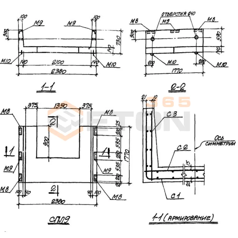 Панели стеновые ТП 905-7 СПЛ 9 (ТП 905-7)