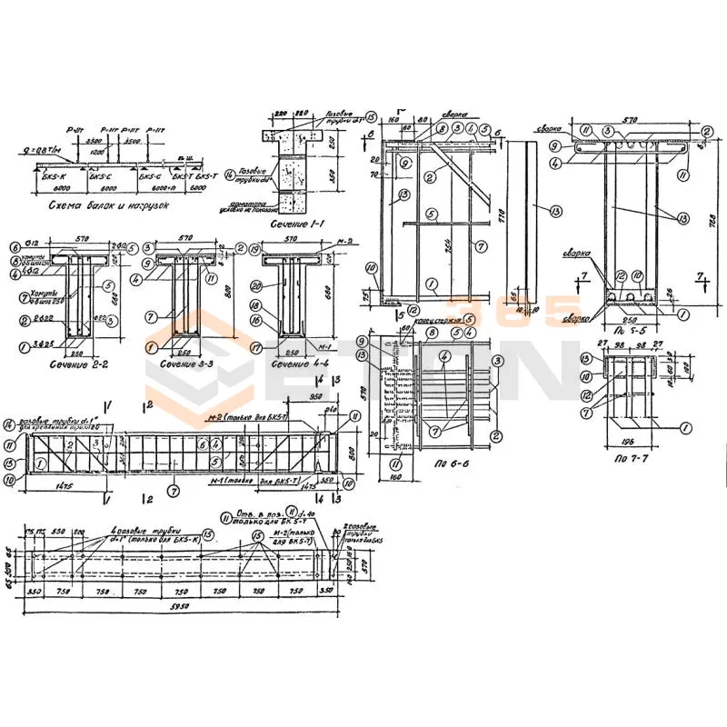 Балки подкрановые Серия КЭ 01-03 БК 5 с (КЭ 01-03)