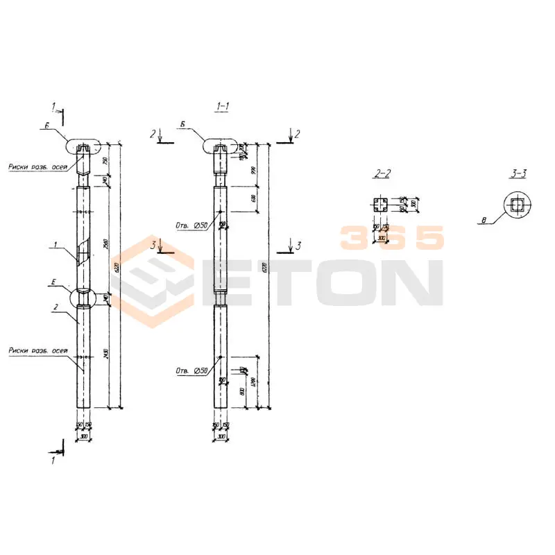 Колонны Серия Б1.020.1-7 2КН1 3-28(20)-12 (Б1.020.1-7)