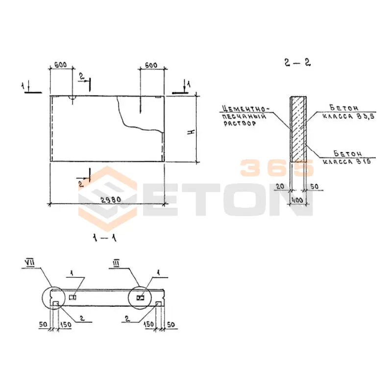 Панели стеновые двухслойные Серия 1.832.1-18.93 ПСД 30-9-40 уп
