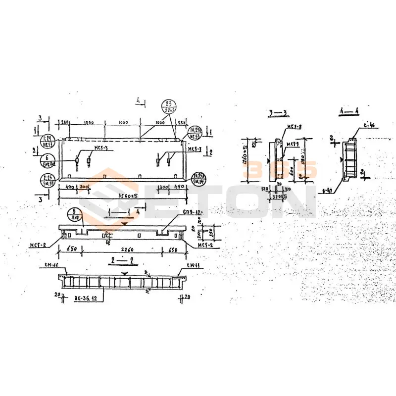 Панели наружных стен Серия 1.232 КЛ-2 НР 1-36-12-35 (1.232 КЛ-2)