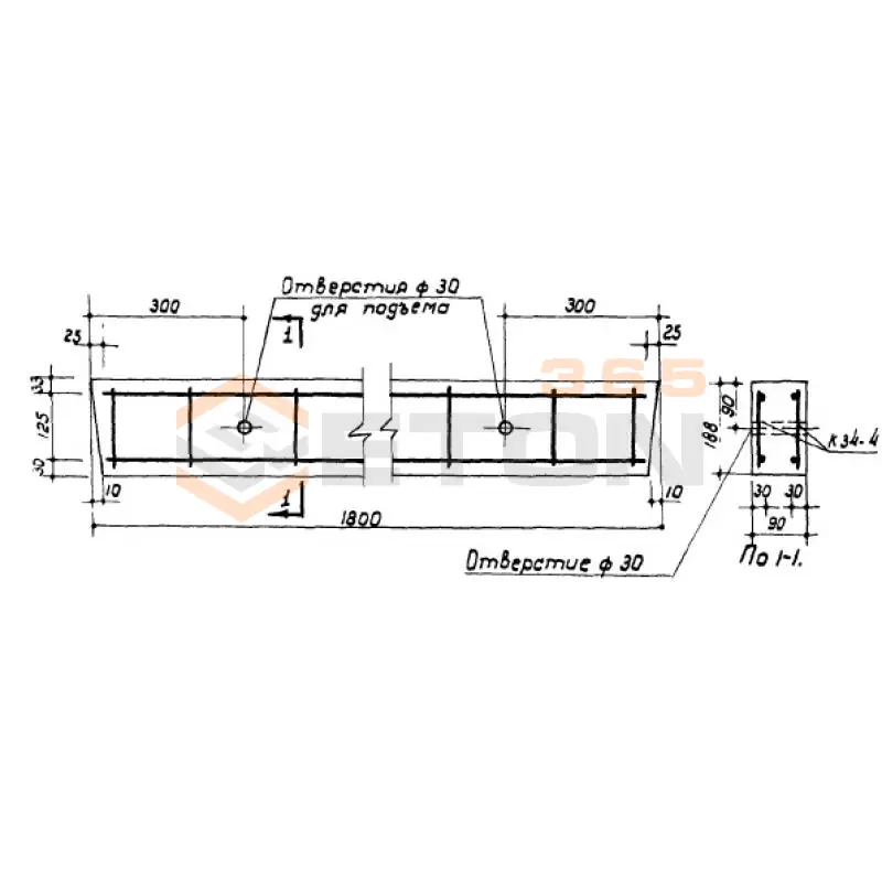 Перемычки Серия ИИ 03-02 Альбом 16б ч2 ШУ 18