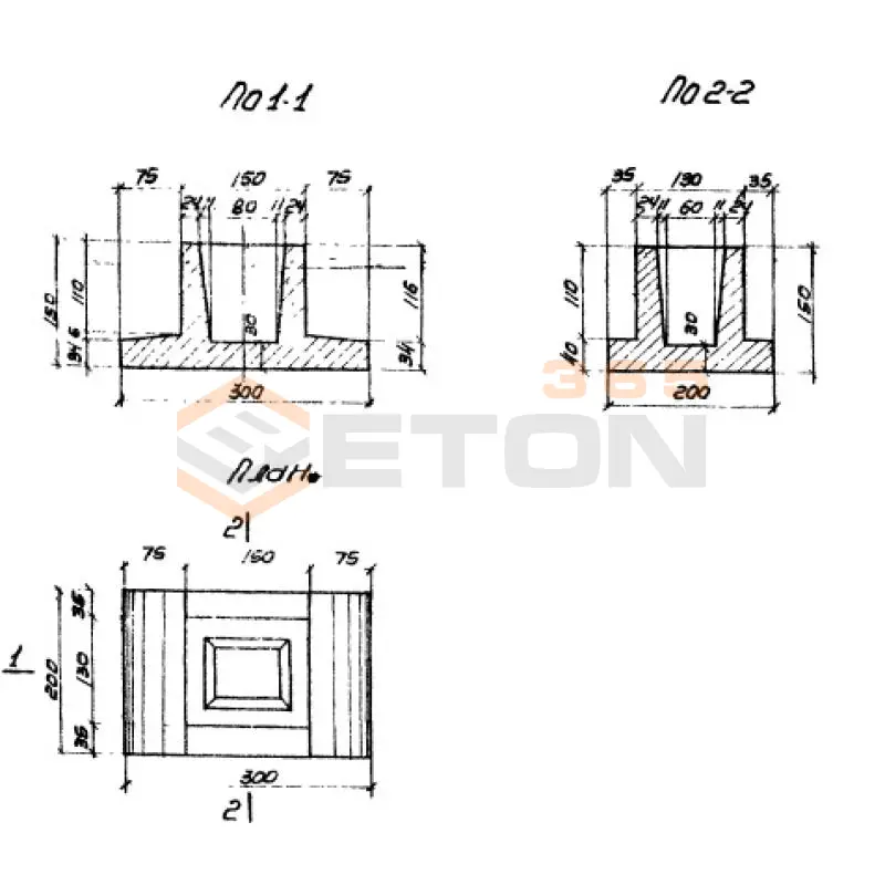 Блоки фундаментов ТП 503-49 Ф 4 (ТП 503-49)