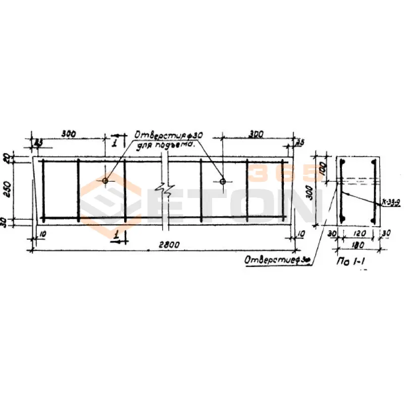 Перемычки Серия ИИ 03-02 Альбом 16б ч2 БУ 28