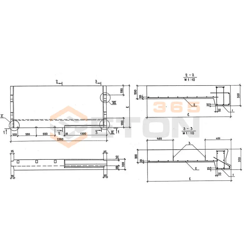 Лестничные площадки плоские 1ЛП ГОСТ 9818-2015 1ЛП 30-16в-4 ЛК (ГОСТ 9818-2015)