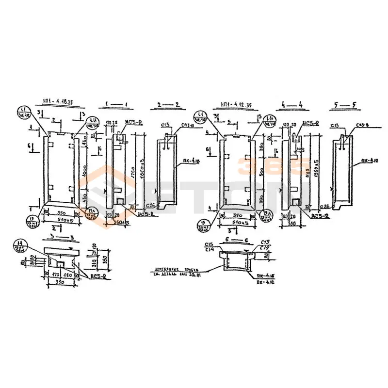 Панели наружных стен Серия 1.232 КЛ-2 НП 1-4-18-35 (1.232 КЛ-2)