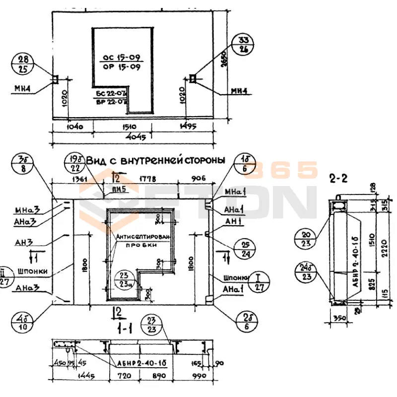 Панели наружных стен Серия 1.132-1 НР 2-40-27-35-1 б-1