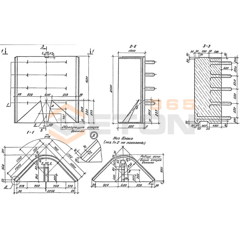 Блоки контурные концевые Серия 3.501.1-150 3К 17-25