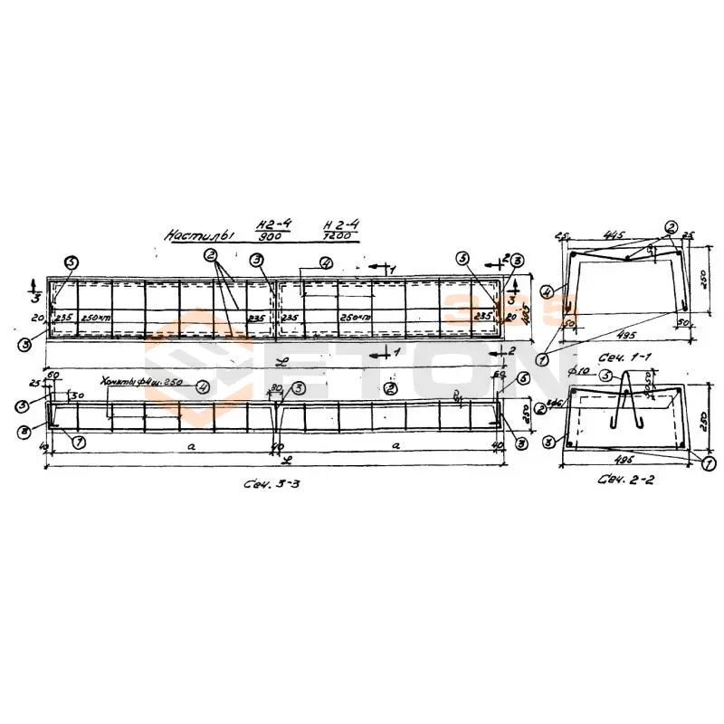 Настил коробчатый Серия В 86 Н 2-4-900 (В 86)