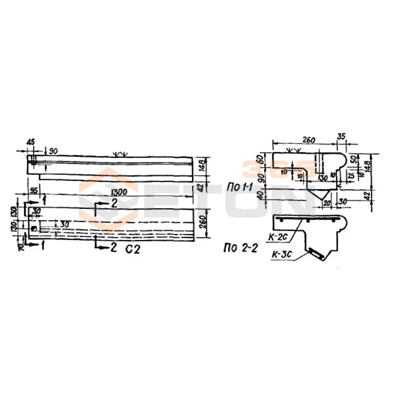 Ступени верхние фризовые Серия ИИ 01-02 С 2 (ИИ 01-02)