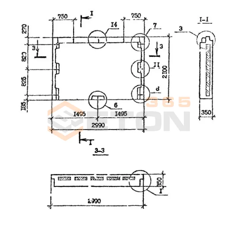 Панели наружных стен нулевого цикла Серия 1.090.1-7с 3ПСЦ 30-21-3,5 птс (1.090.1-7с)
