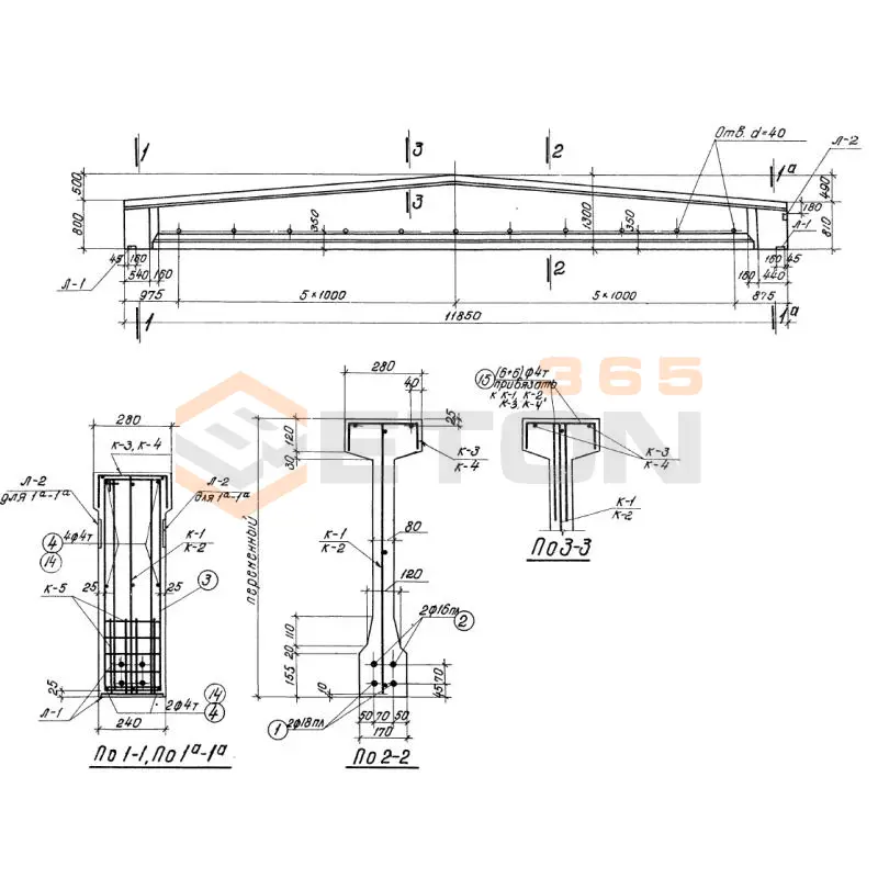 Балки Серия ПК 01-06 Б 6-12-1
