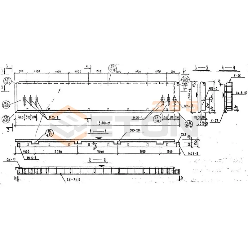 Панели наружных стен Серия 1.232 КЛ-2 НР 2-81-15-35 (1.232 КЛ-2)