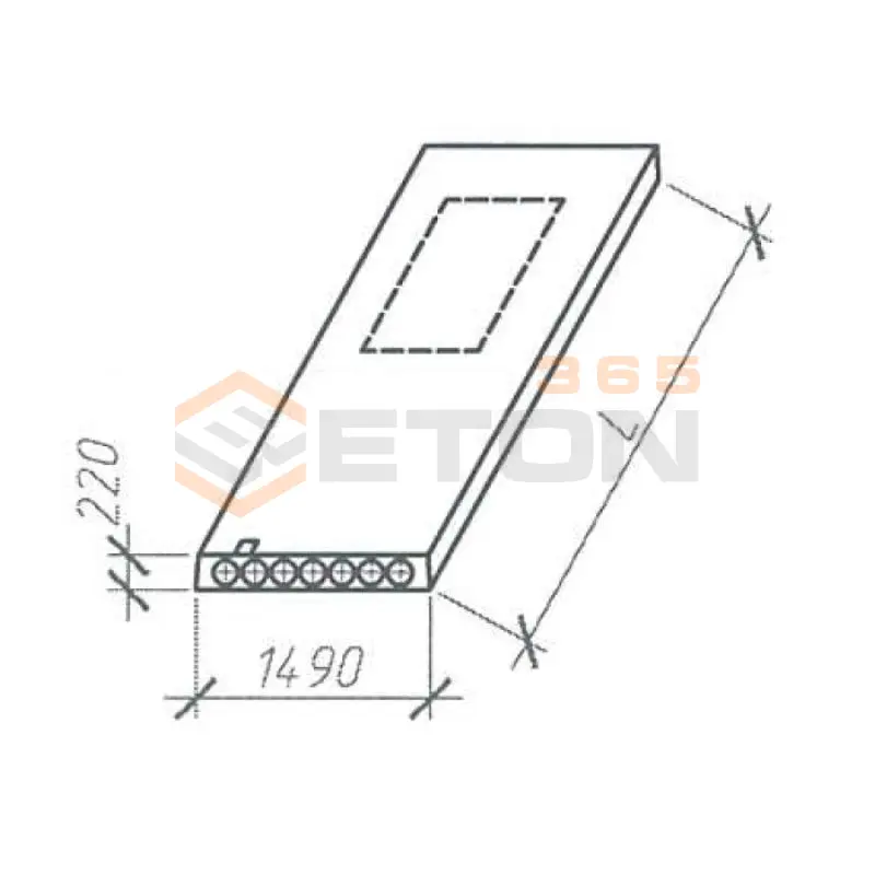 Плиты многопустотные Серия Б1.141.1-1.11 ПСМ 64-15-22-11 S800-8 к (Б1.141.1-1.11)