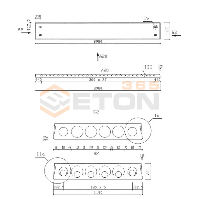 Плиты многопустотные Серия 1.041.1-5 1ПК 90-12-6 Н 0-АIIIв