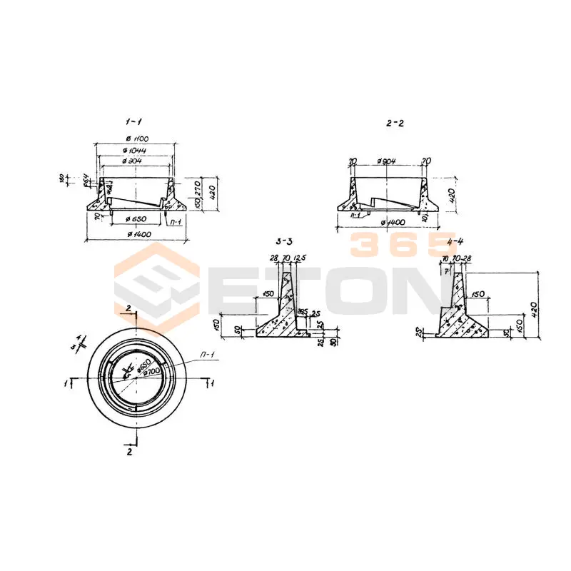 Плиты опорные Альбом СК 6114-92 ОП 3