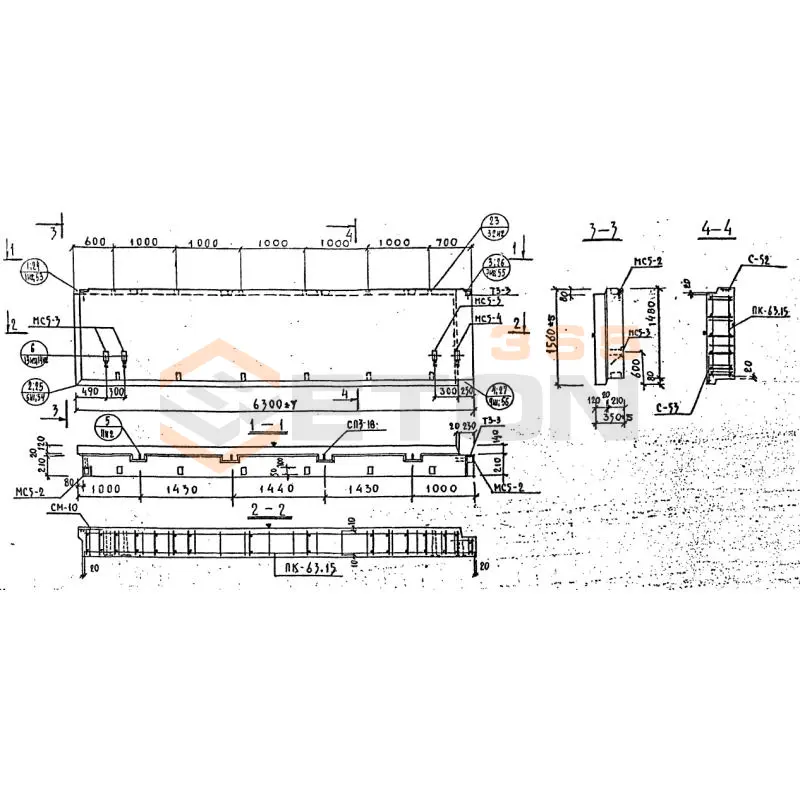 Панели наружных стен Серия 1.232 КЛ-2 НР 2-63-15-35 (1.232 КЛ-2)