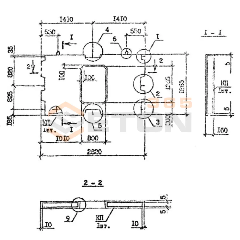 Панели внутренних стен нулевого цикла Серия 1.090.1-7с 2ПВЦ 28-19-1 тс9 (1.090.1-7с)