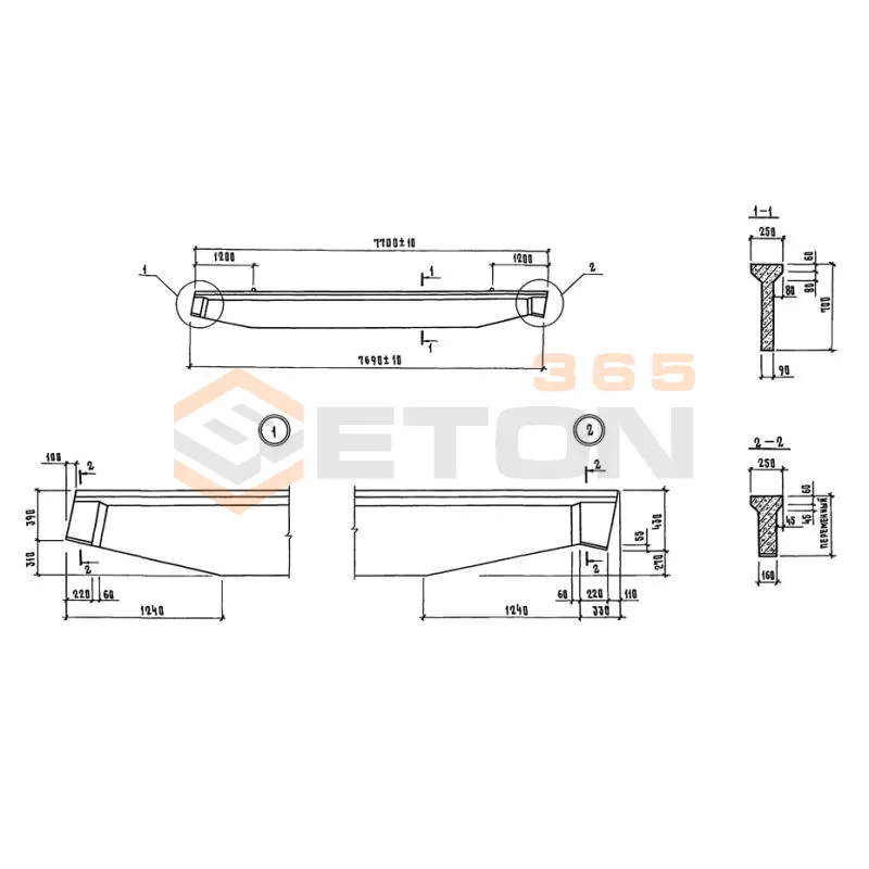 Балки Серия 1.862.1-2/88 БС 7,5-3 с (1.862.1-2/88)