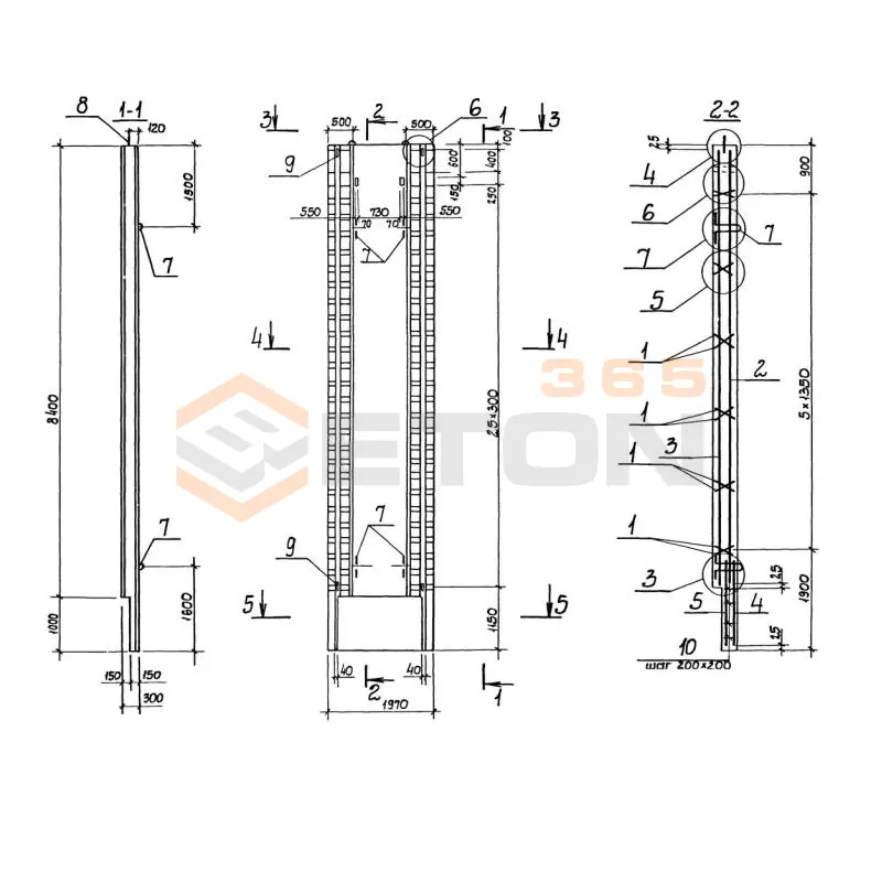Панели стеновые Серия 3.902.1-12 3ПС 84-5 к