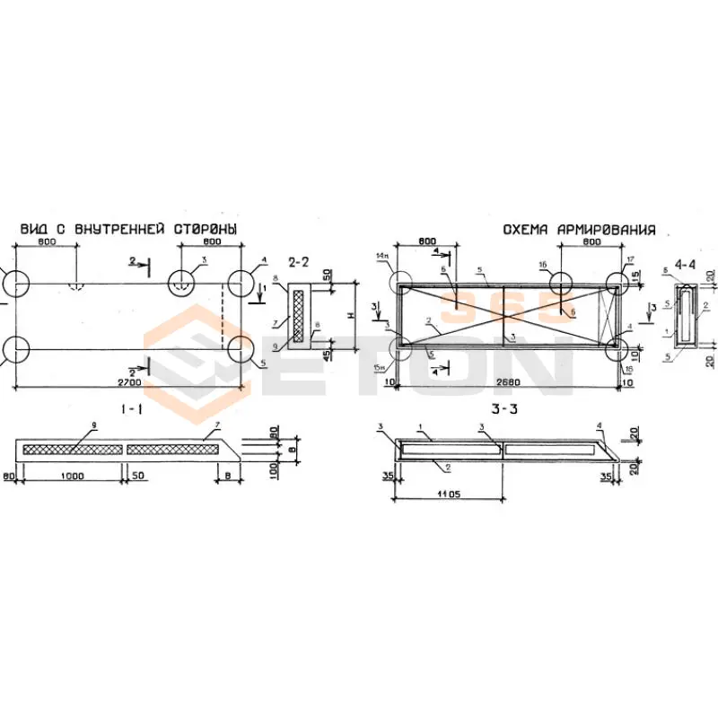 Панели стеновые трехслойные Серия 1.232.1-7 1ПСТ 27-6-3,0-2 л-2