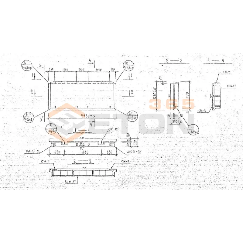 Панели наружных стен Серия 1.232 КЛ-2 НР 1-30-12-35 м (1.232 КЛ-2)