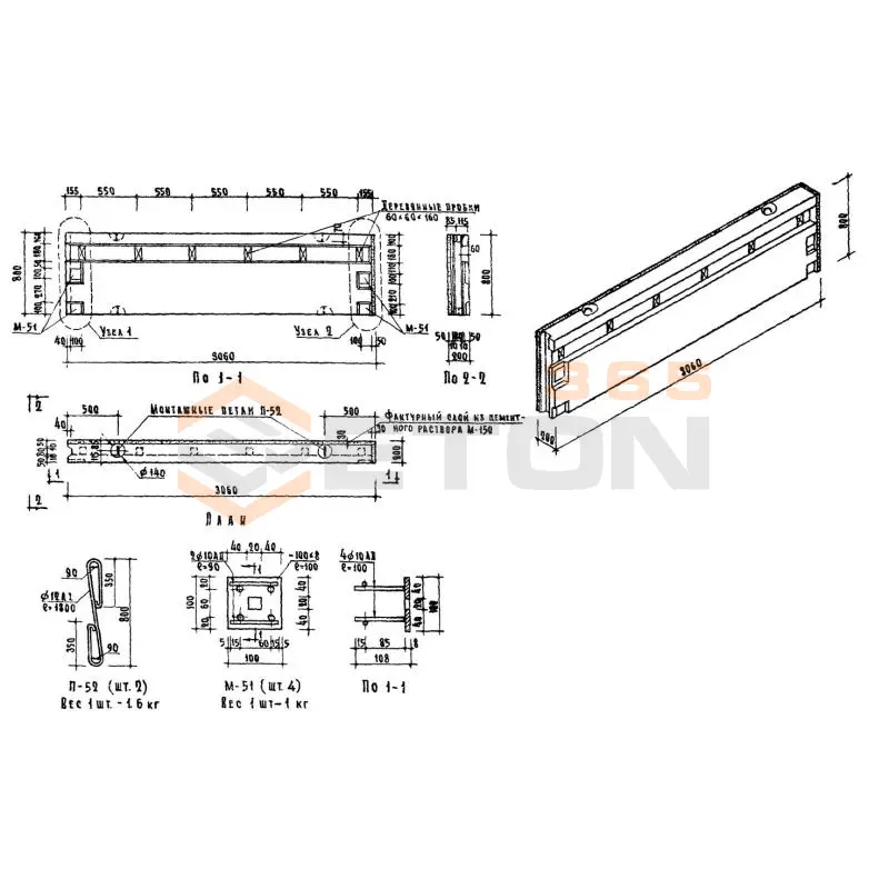 Блоки поясные Серия ИИ 03-05 НМК 72-4 л