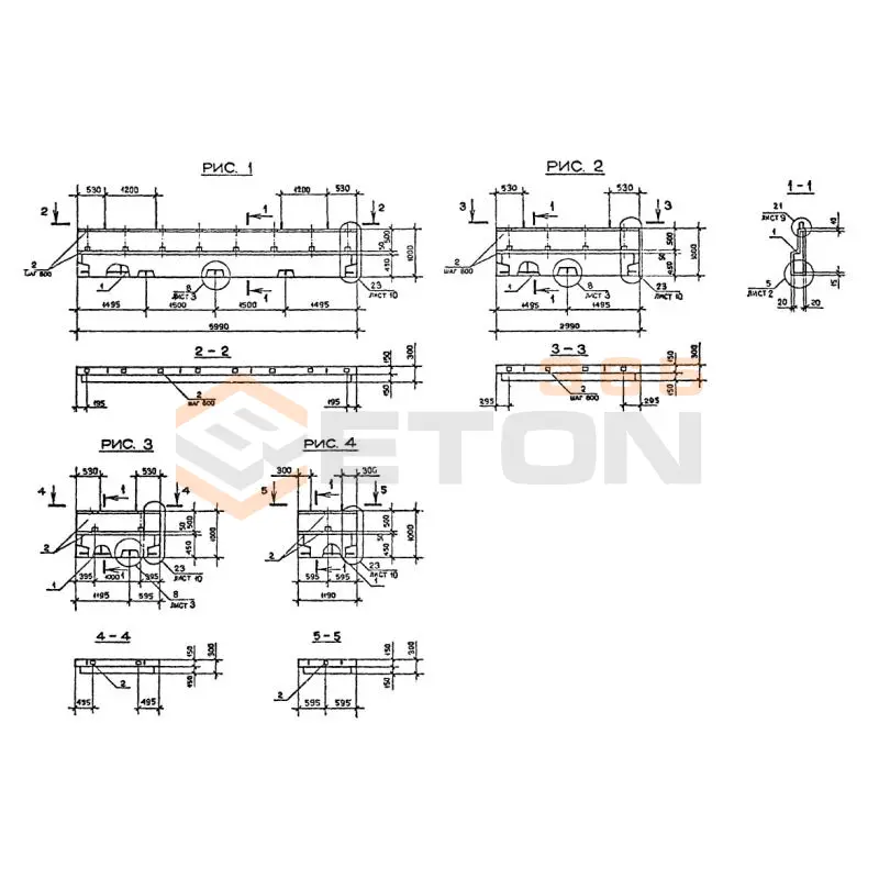 Панели наружных стен Серия 1.090.1-2с ПСП 60-10-3 пс (1.090.1-2с)