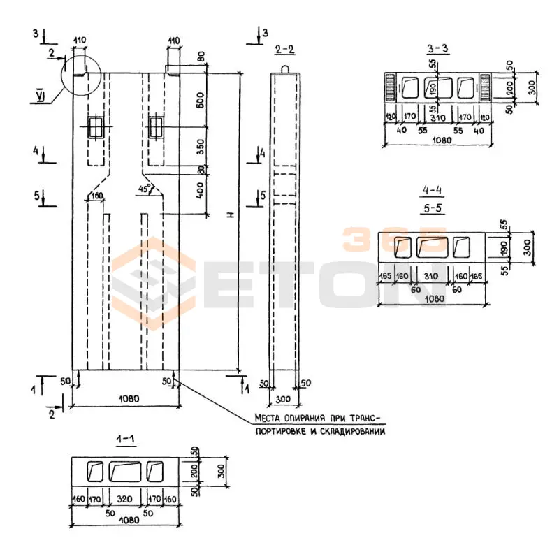 Блоки вентиляционные Серия 1.234.8-1 ВВС 11-28