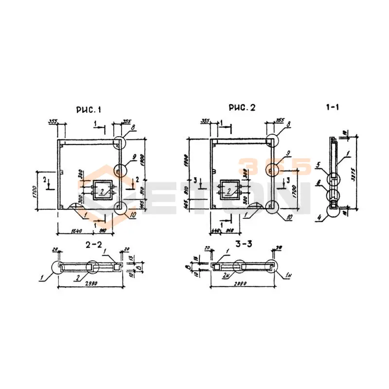 Панели наружных стен однослойные Серия 1.090.1-3пв 8ПСЛ 30-33-3,5-2 п пв (1.090.1-3пв)