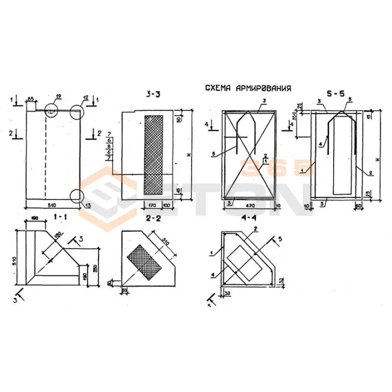 Панели стеновые трехслойные Серия 1.232.1-7 3ПСТ 51-180-35 л