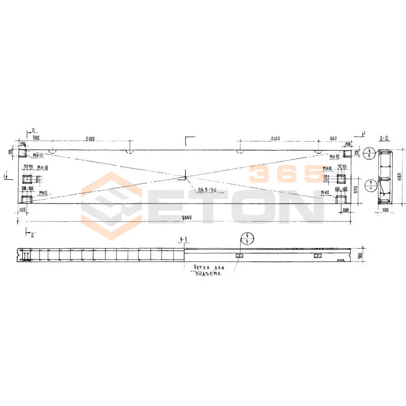 Панели парапетные Серия ИИ 04-5 НП 90-12