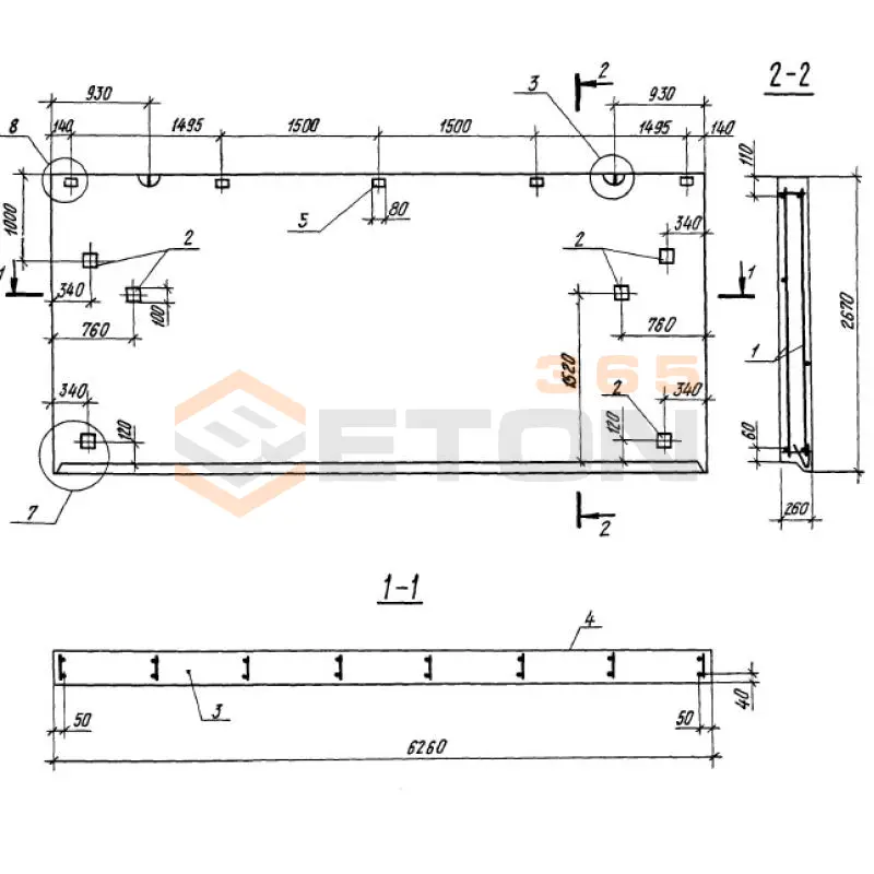 Панели парапетные Серия 1.100.1-7 1НЧ 63-27-26-50 л