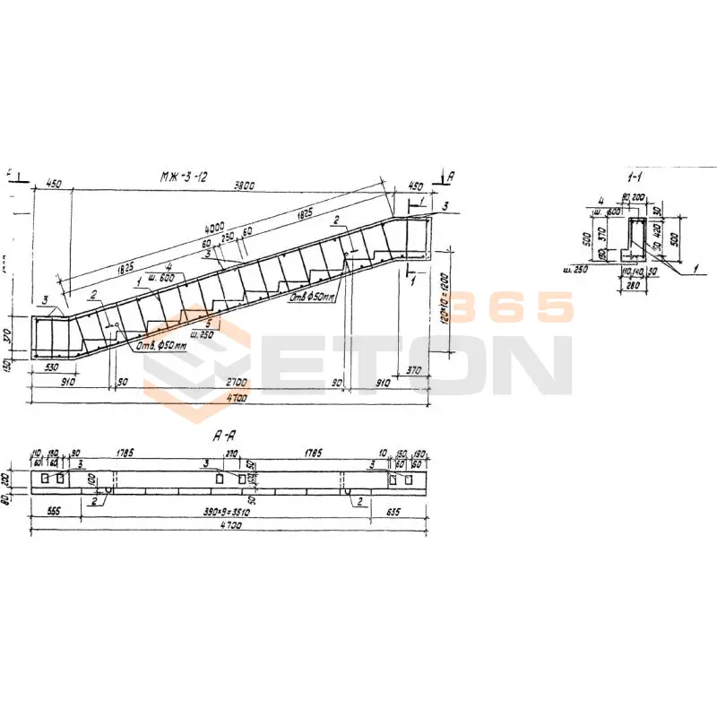 Лестничные косоуры ТП 310-4-1 МЖ 3-12