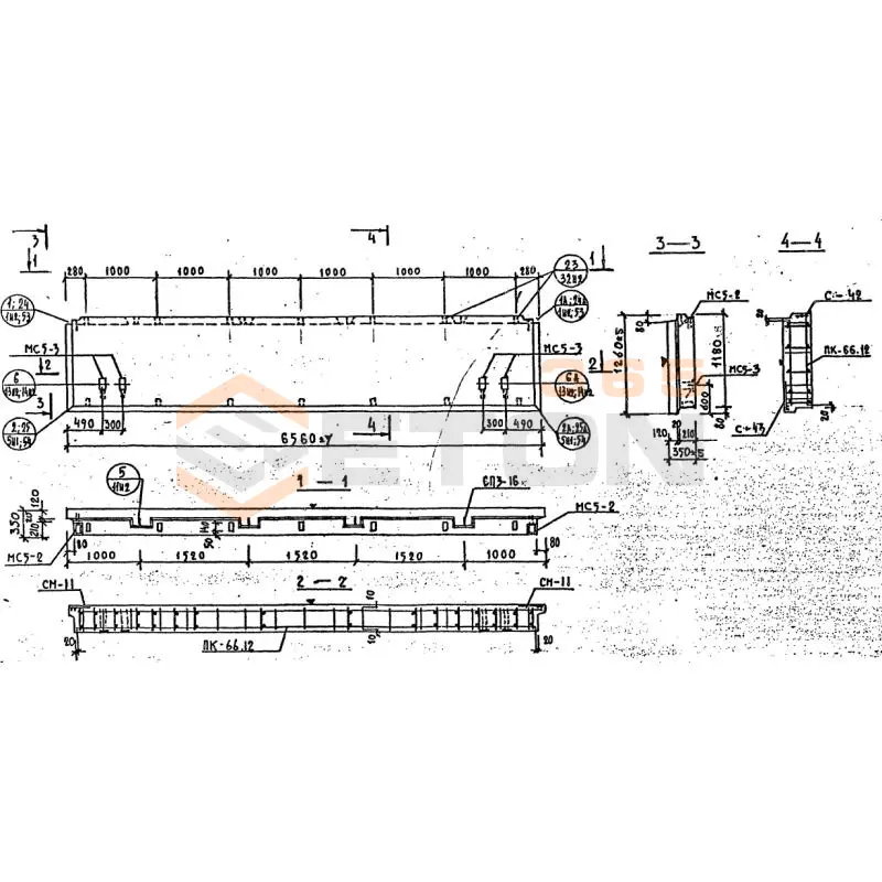 Панели наружных стен Серия 1.232 КЛ-2 НР 1-66-12-35 (1.232 КЛ-2)