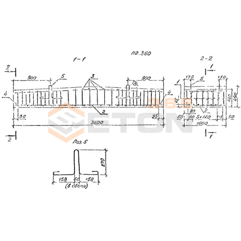 Блоки перекрытий средней части труб Серия 3.501.1-179.94 Блок 23