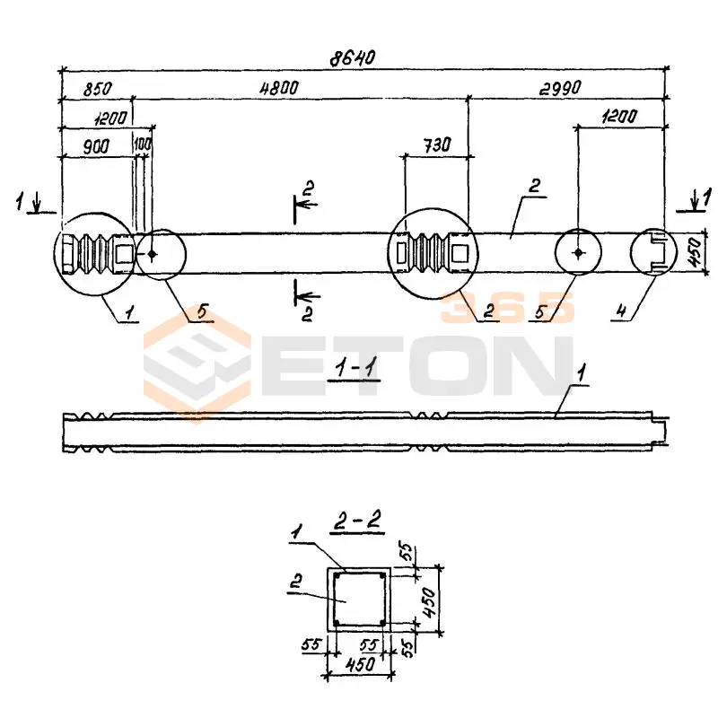 Колонны ГОСТ 27108-86 К 3-3 (ГОСТ 27108-86)