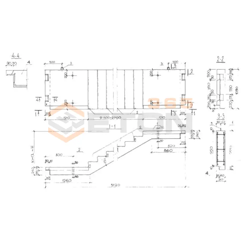Лестничные марши Серия КУБ 2,5 ЛМ 15-10,5-2