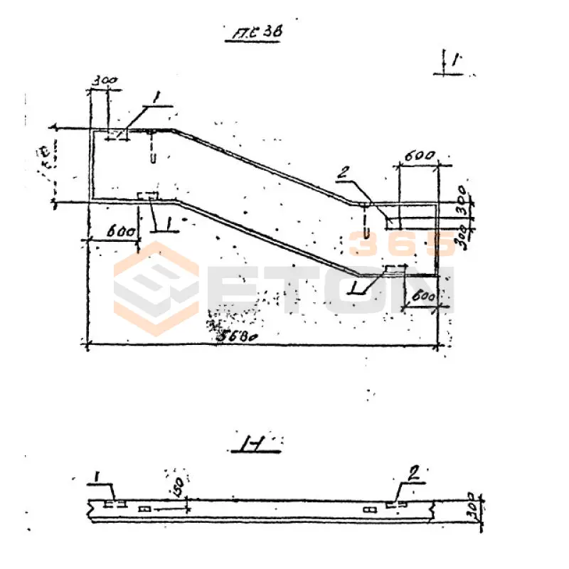 Панели стеновые Серия ВТИ КЖ 01-82 ПС 38 (ВТИ КЖ 01-82)