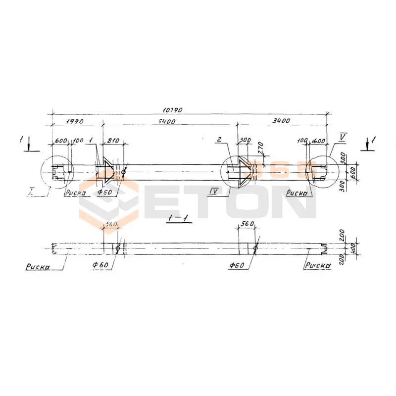 Колонны высотой 5,4 м Серия 1.420.1-20с К 16-3 с