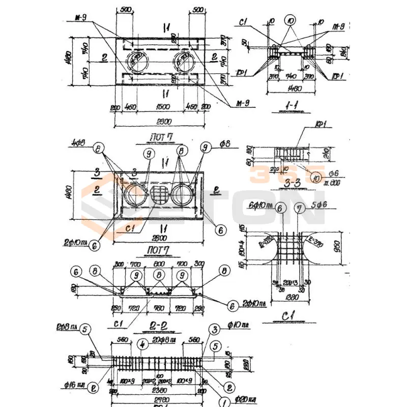 Плиты перекрытия серия ИС 01-05 ( НК 029-23:39 ) ПОТ 7