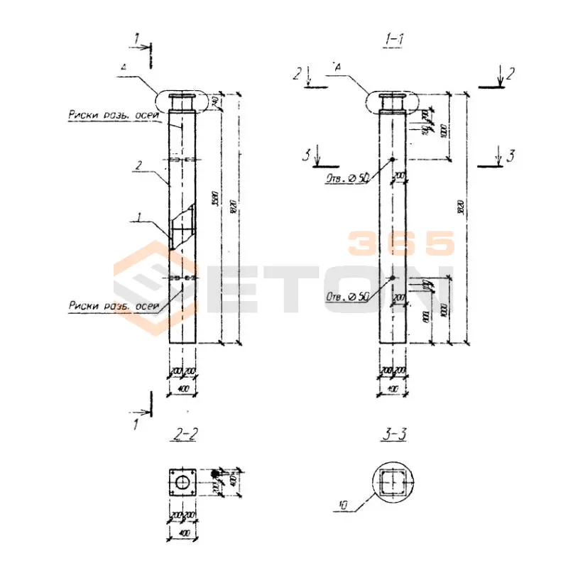 Колонны Серия Б1.020.1-7 1КБ 4-28-12 (Б1.020.1-7)