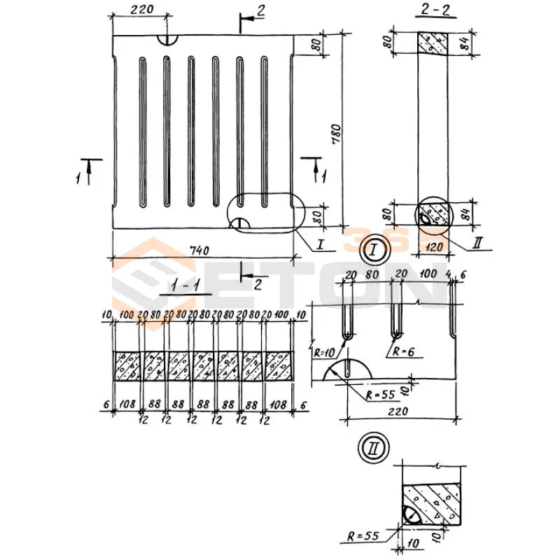 Плиты Шифр В 019 ПР 74-78-12 (Шифр В 019)