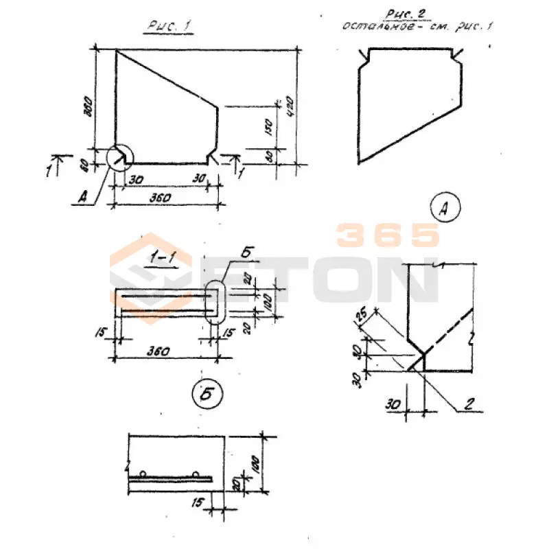 Плиты оформления откосов ТПР 320-069.86 ПОС 3 (ТПР 320-069.86)