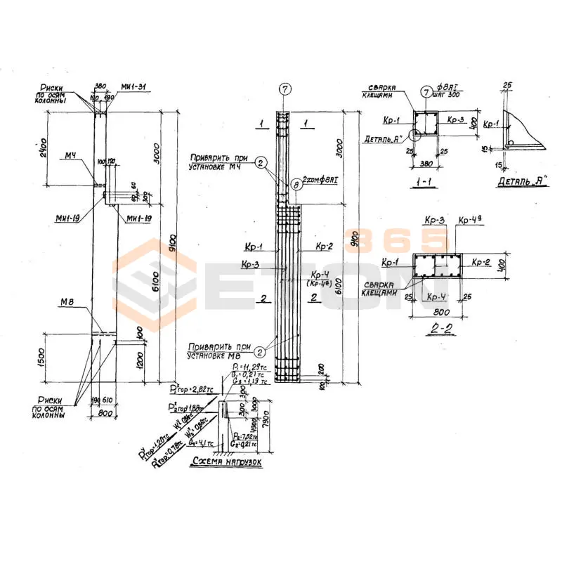Колонны Серия 3.015-1/82 К 51-1