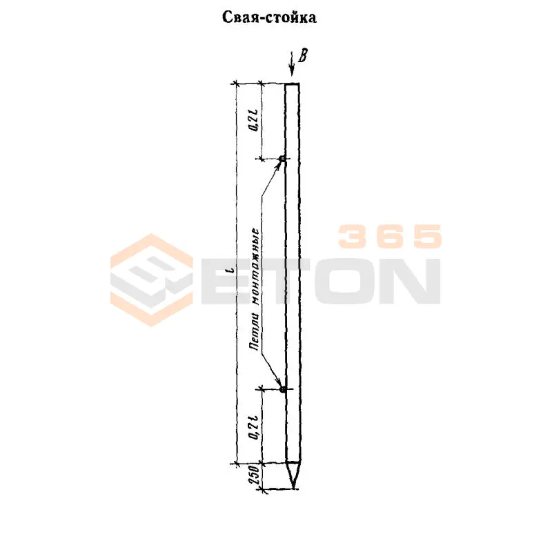 Сваи-стойки ГОСТ 24155-80 СС 40-2