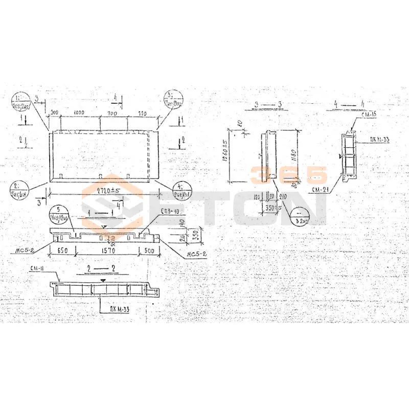 Панели наружных стен Серия 1.232 КЛ-2 НР 2-27-12-35 м (1.232 КЛ-2)